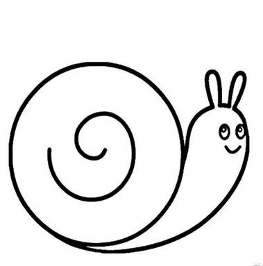 幼儿园蜗牛简笔画-幼儿园蜗牛简笔画图片大全